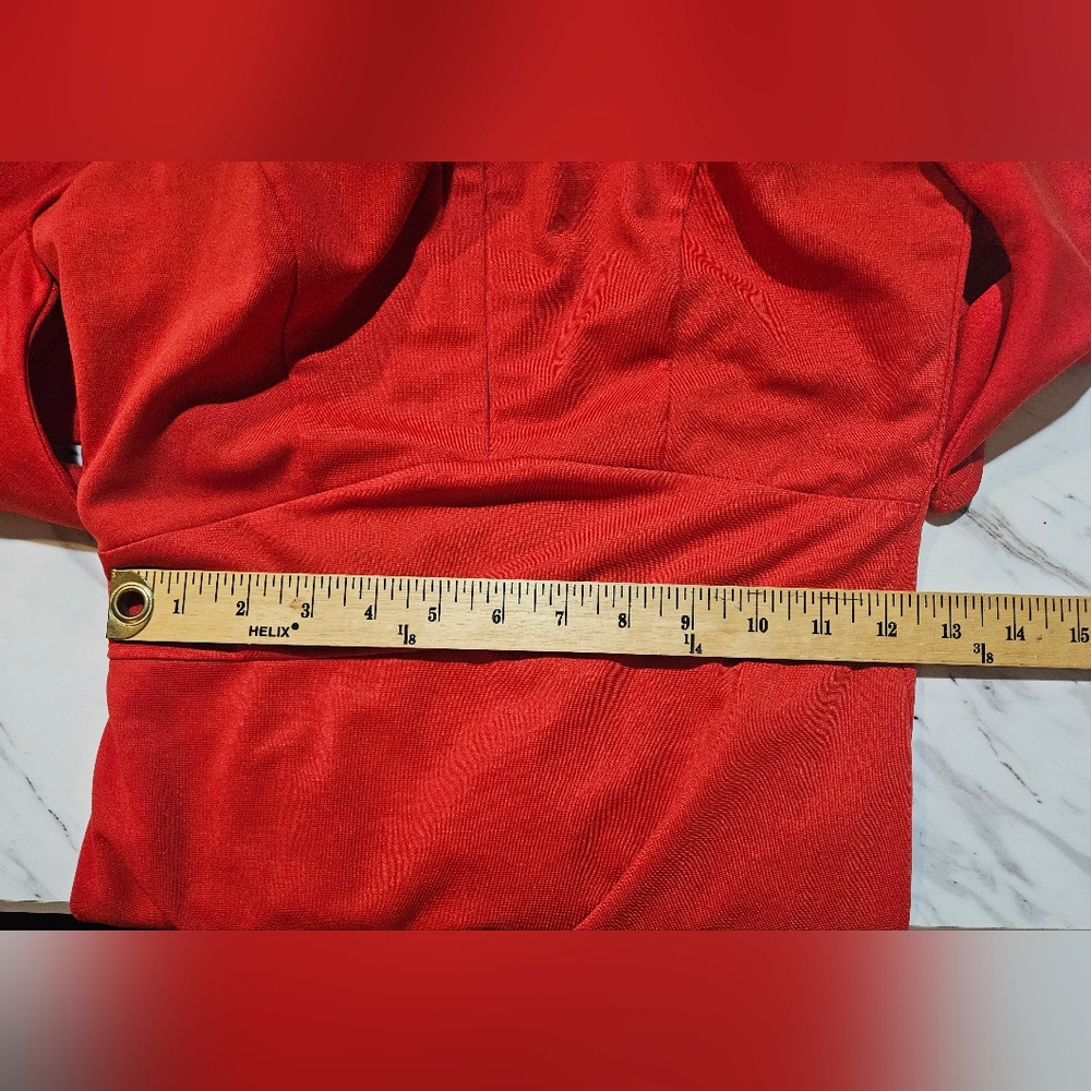 Women's Red Ruffle High-Low Dress, Red Size S - Picture 6 of 10